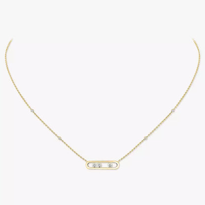 [✨Rose💎] Baby Move Gold Diamond Necklace
