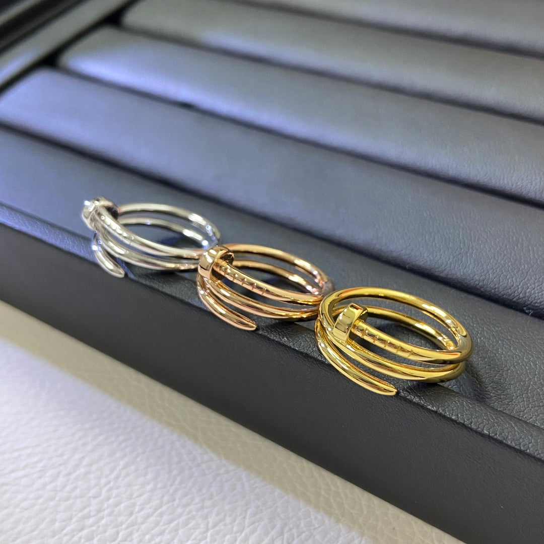 [Rose Tomorrow]SMOOTH THREE-BAND NAIL RING