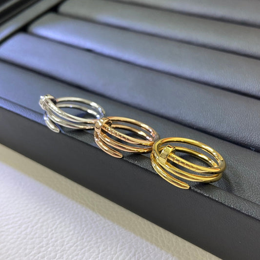 [Rose Tomorrow]SMOOTH THREE-BAND NAIL RING