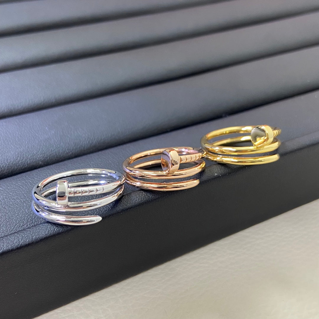 [Rose Tomorrow]SMOOTH THREE-BAND NAIL RING