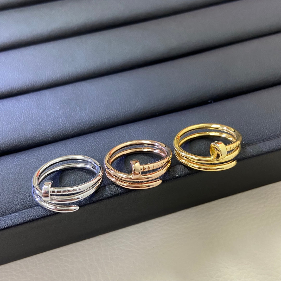 [Rose Tomorrow]SMOOTH THREE-BAND NAIL RING