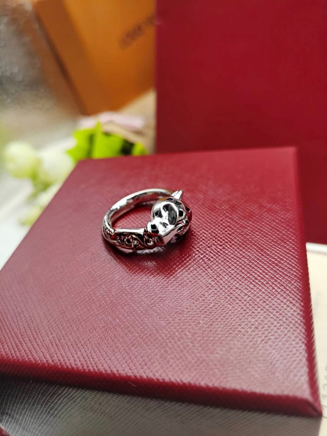 [Rose Tomorrow]LEOPARD-HEAD LEOPARD-PRINT COUPLE RING