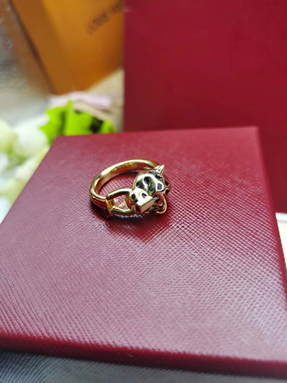 [Rose Tomorrow]LEOPARD-HEAD LEOPARD-PRINT COUPLE RING