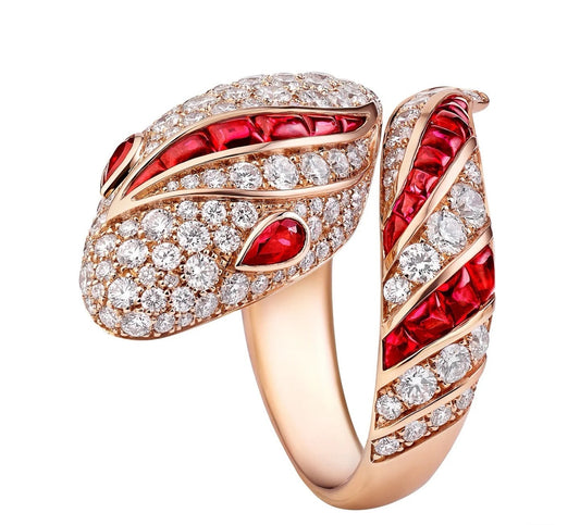 [Rose Tomorrow]BRAND NEW LUXURY RED SNAKE RING