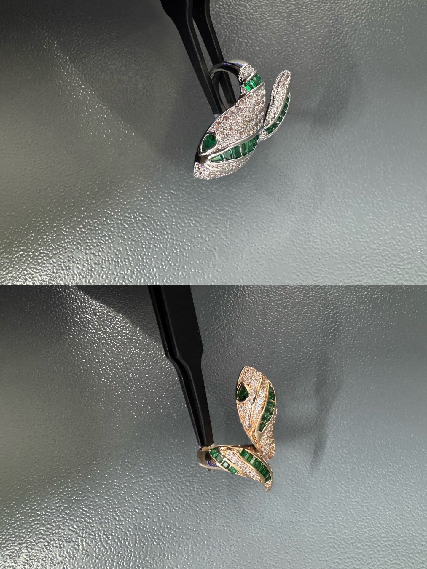 [Rose Tomorrow]BRAND NEW LUXURY GREEN SNAKE RING