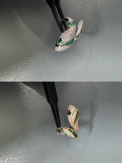 [Rose Tomorrow]BRAND NEW LUXURY GREEN SNAKE RING