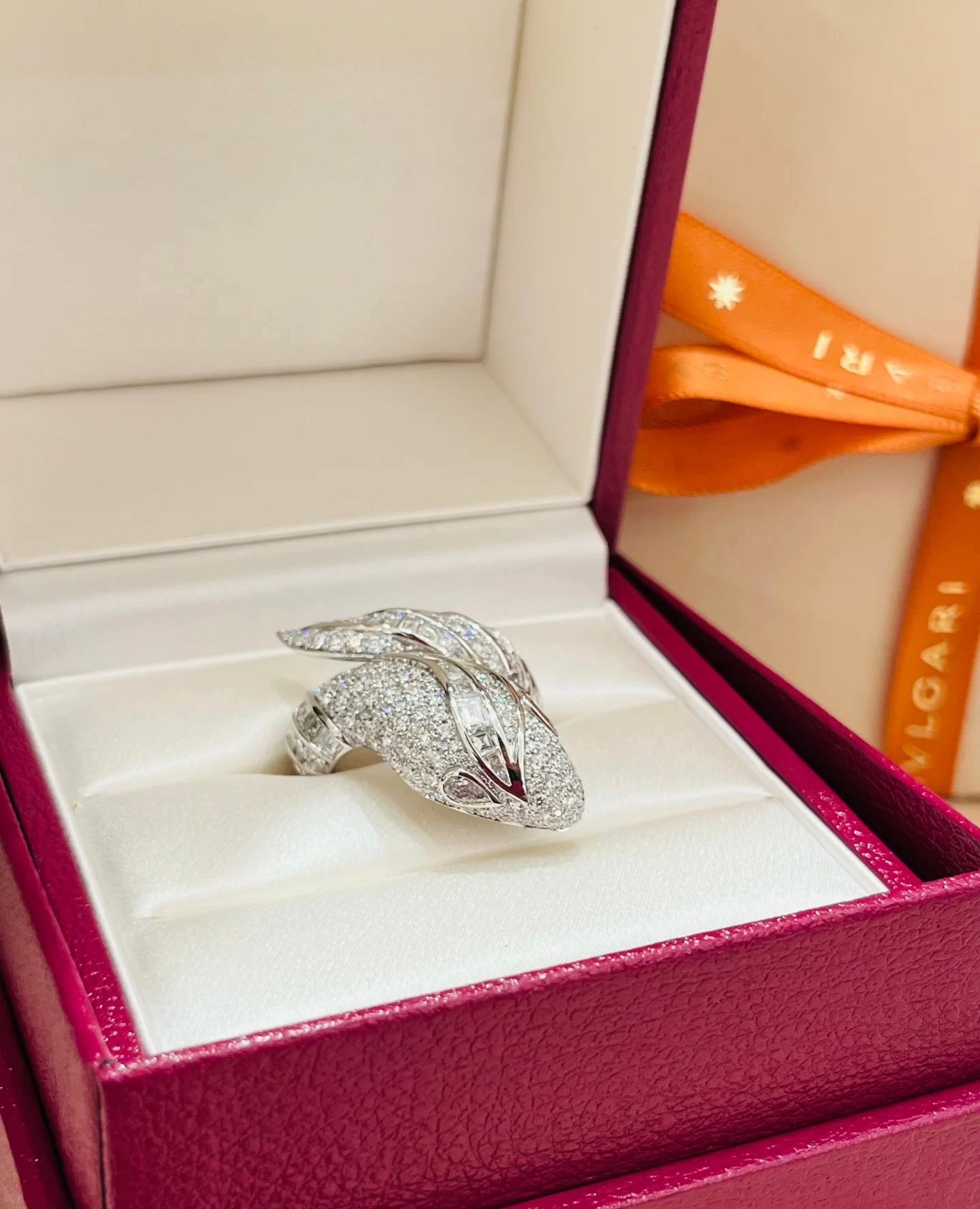 [Rose Tomorrow]BRAND NEW LUXURY SILVER SNAKE RING