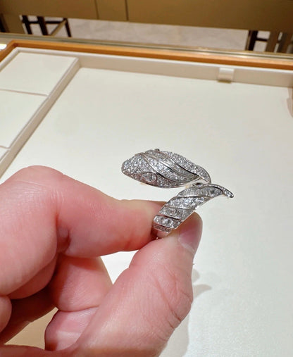 [Rose Tomorrow]BRAND NEW LUXURY SILVER SNAKE RING