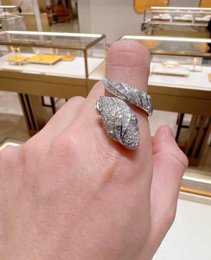 [Rose Tomorrow]BRAND NEW LUXURY SILVER SNAKE RING