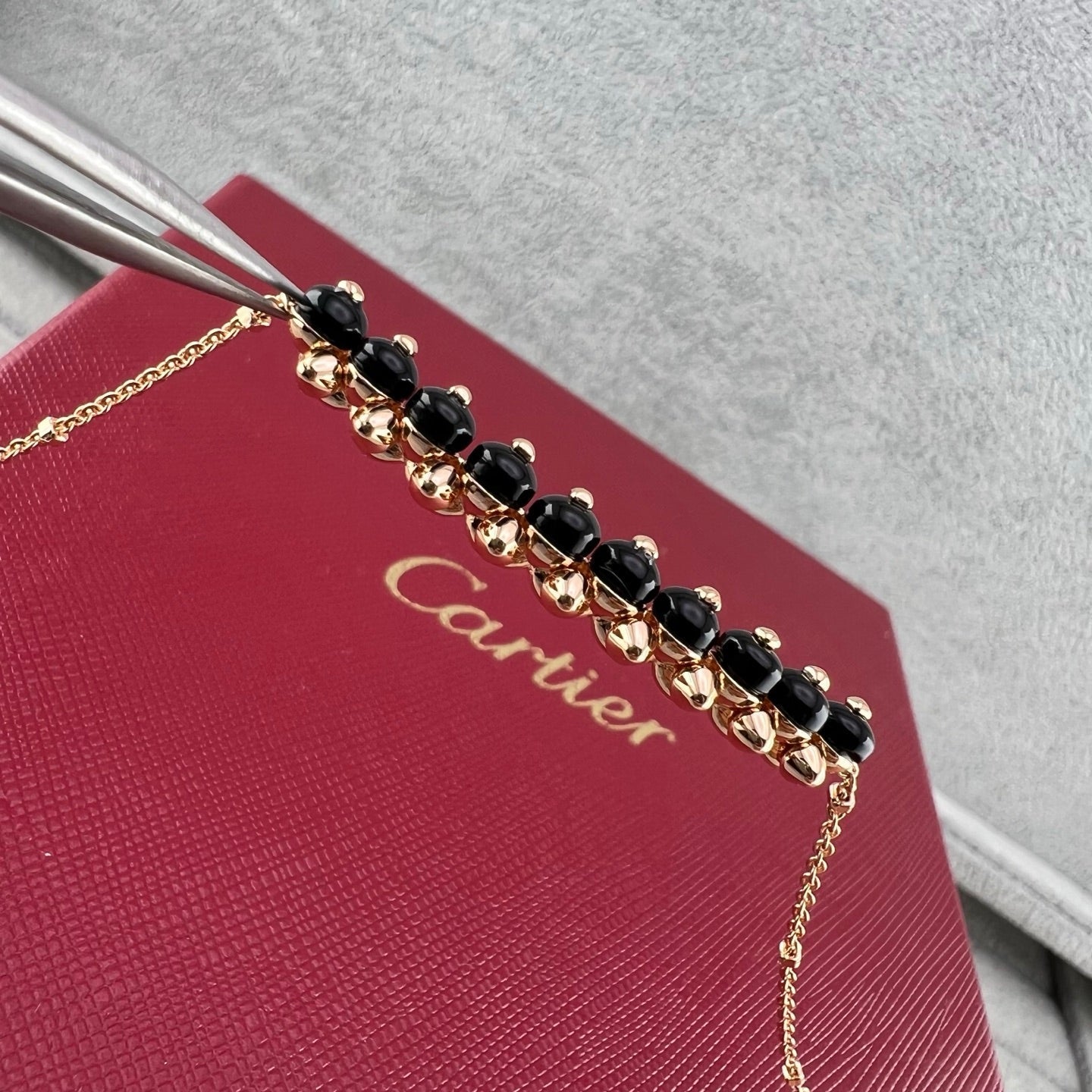 [Rose Tomorrow]NEW STUD COLORED GEM PENDANT NECKLACE