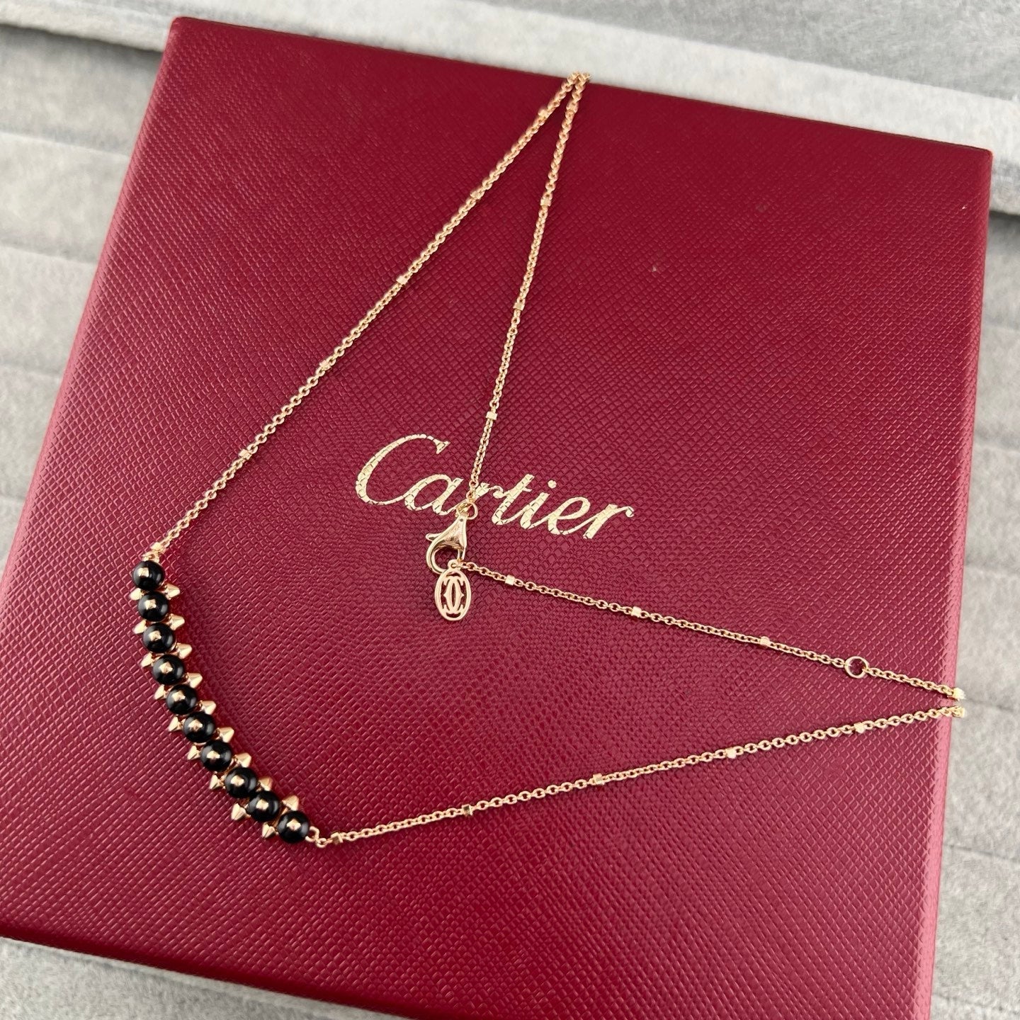 [Rose Tomorrow]NEW STUD COLORED GEM PENDANT NECKLACE