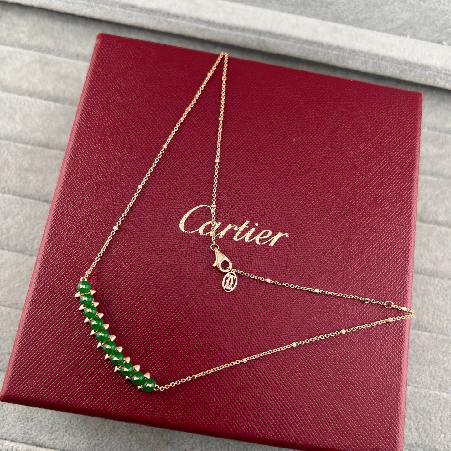 [Rose Tomorrow]NEW STUD COLORED GEM PENDANT NECKLACE