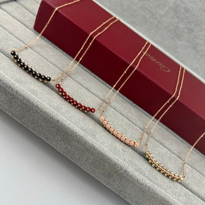 [Rose Tomorrow]NEW STUD COLORED GEM PENDANT NECKLACE