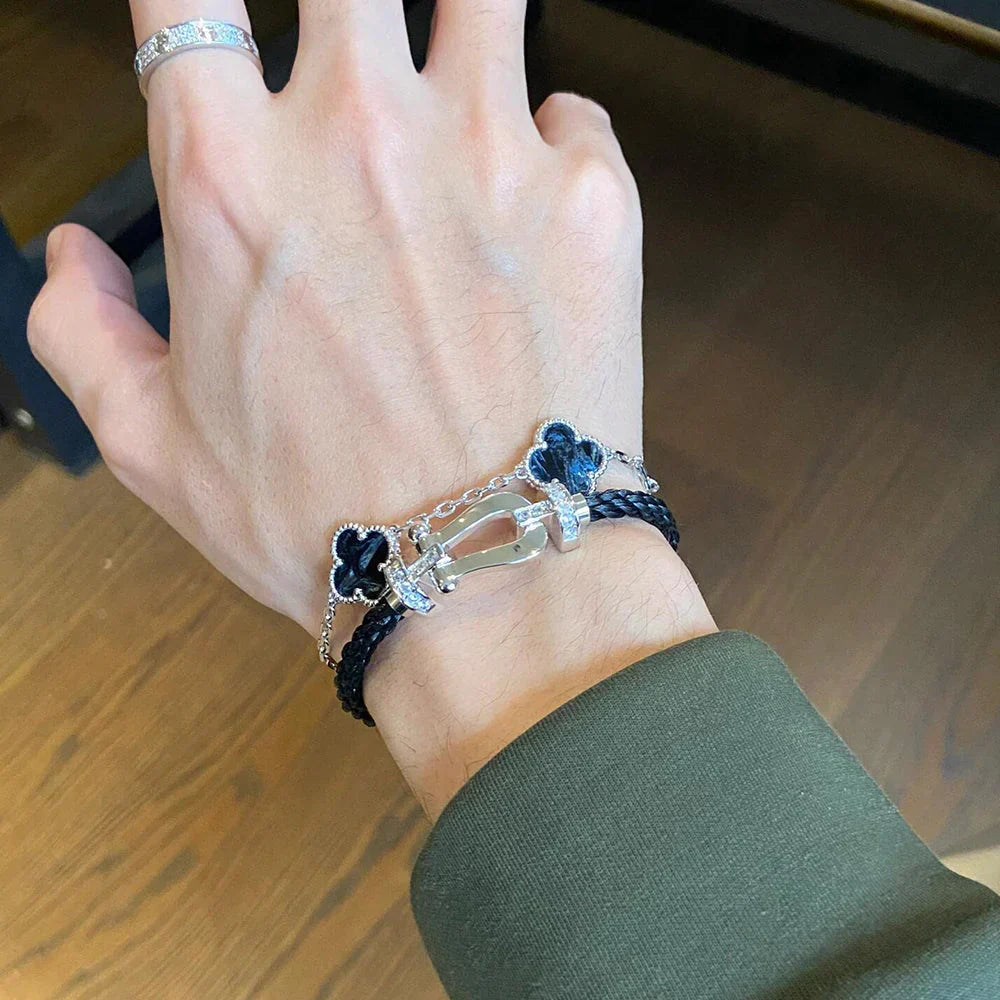 [Rose Tomorrow]CLOVER 5 MOTIF PIETERSITE BRACELET COLLECTION