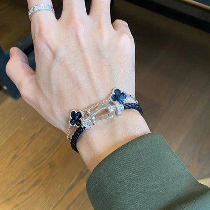 [Rose Tomorrow]CLOVER 5 MOTIF PIETERSITE BRACELET COLLECTION