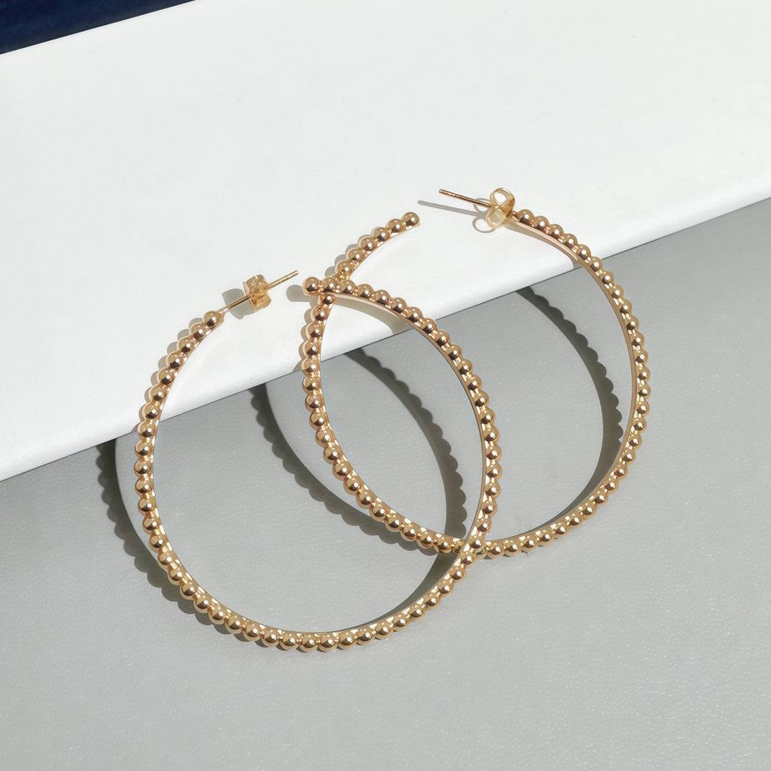 [Rose Tomorrow] SMOOTH BEAD STUD EARRINGS