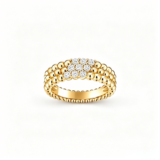 [Rose Tomorrow] THREE-ROW DIAMOND RING