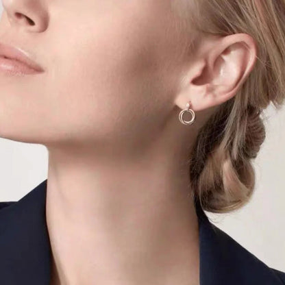 [Rose Tomorrow]TRINITY ON DIAMOND  EARRINGS