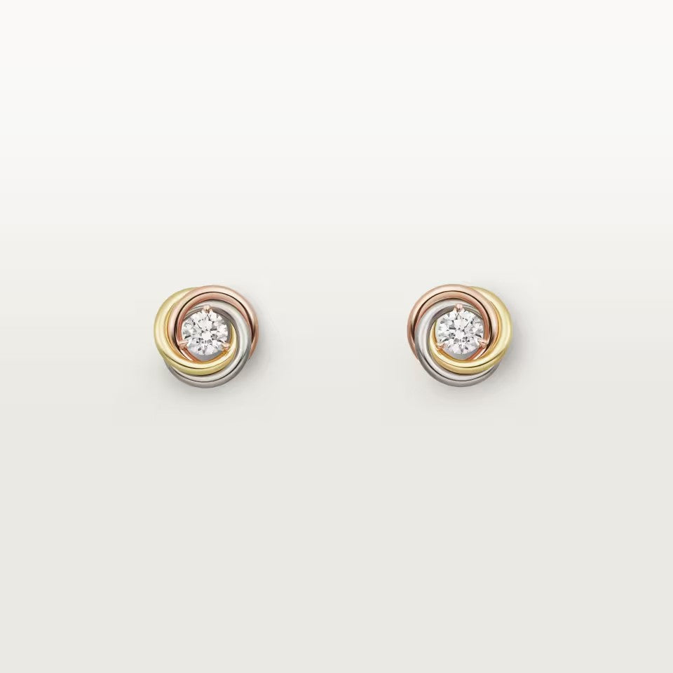 [Rose Tomorrow]TRINITY STUD DIAMOND EARRINGS