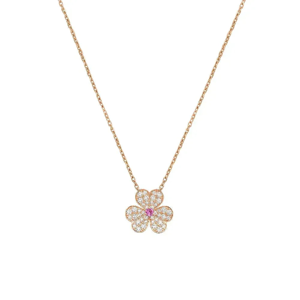 [Rose Tomorrow]FRIVOLE ROSE GOLD FLOWER DIAMOND NECKLACE
