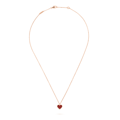 [Rose Tomorrow]SWEET CLOVER CARNELIAN HEART NECKLACE