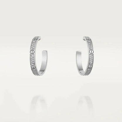 [Rose Tomorrow]LOVE EARRINGS 3.6MM DIAMOND PAVED