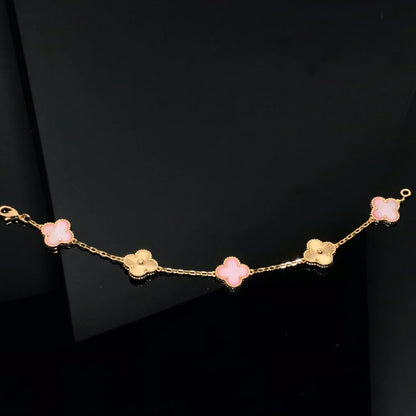 [Rose Tomorrow] CLOVER 5 MOTIFS  PINK MOP BRACELET COLLECTION